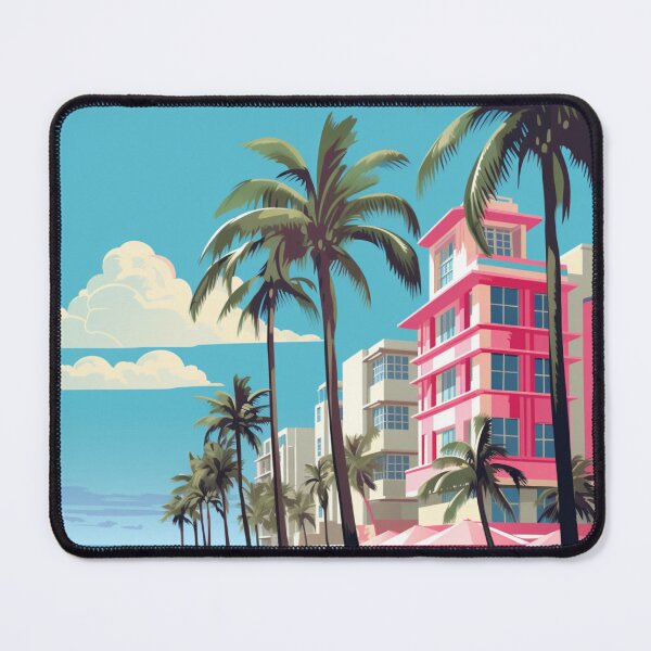 Item preview, A Pop Art Travel Print of South Beach Miami - Florida designed and sold by StudioRedKoala.