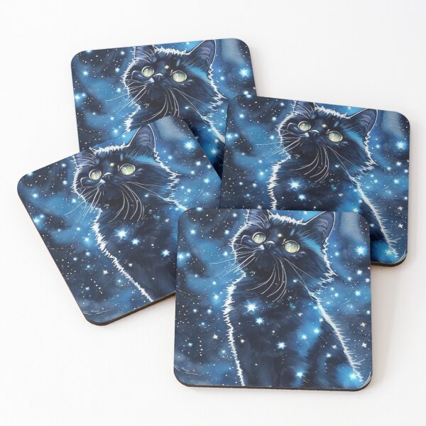 Item preview, Van gogh Starry Night Black Kitty designed and sold by Vangoholic.