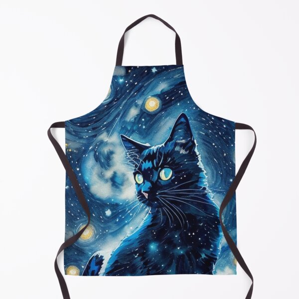 Item preview, Van gogh Starry Night Black Cat designed and sold by Vangoholic.