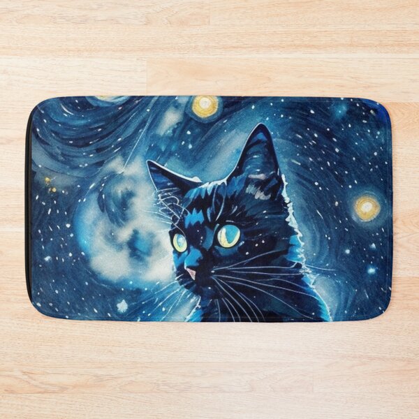Item preview, Van gogh Starry Night Black Cat designed and sold by Vangoholic.