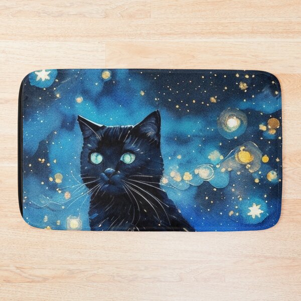 Item preview, Van gogh Starry Night Black Kitty designed and sold by Vangoholic.