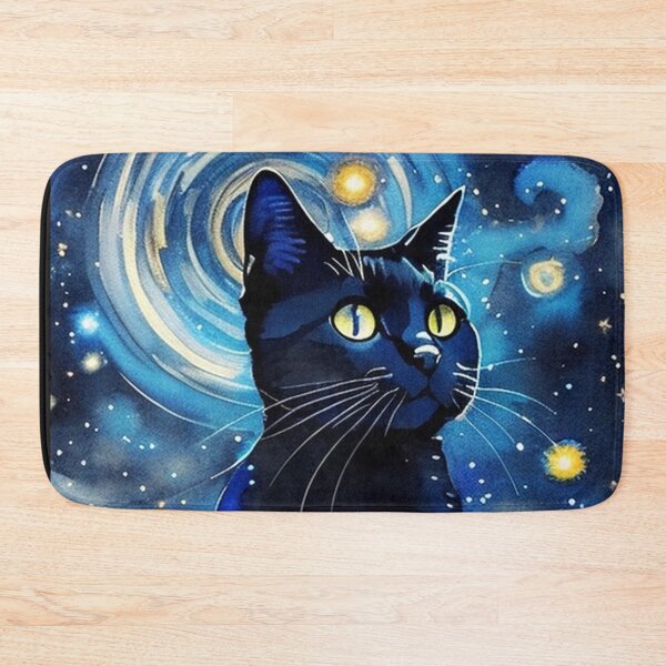 Item preview, Van gogh Starry Night Black Cat designed and sold by Vangoholic.