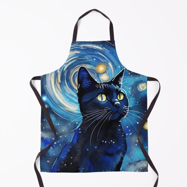 Item preview, Van gogh Starry Night Black Cat designed and sold by Vangoholic.