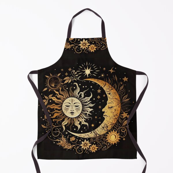 Item preview, Sun And Moon Celestial In Gold Elements Artwork designed and sold by Magnuna.