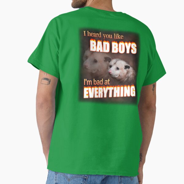 Item preview, I hear you like bad boys- I'm bad at everything possum word art designed and sold by snazzyseagull.