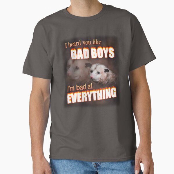 Item preview, I hear you like bad boys- I'm bad at everything possum word art designed and sold by snazzyseagull.