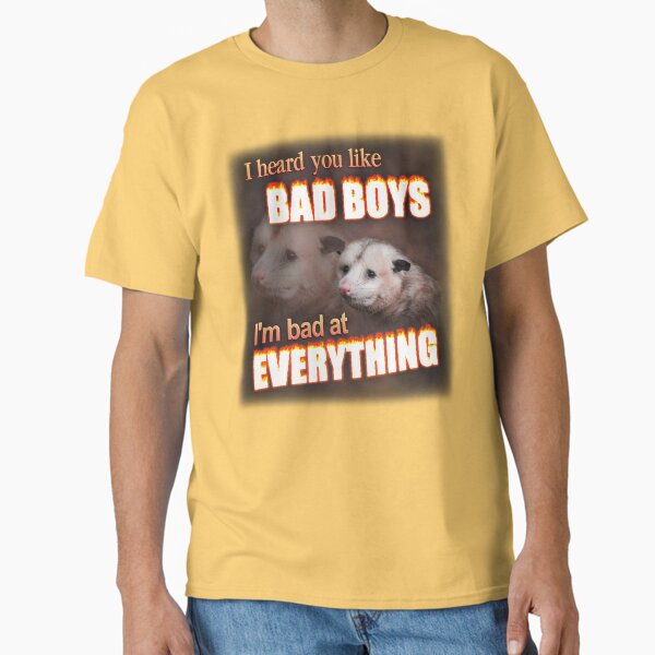 Item preview, I hear you like bad boys- I'm bad at everything possum word art designed and sold by snazzyseagull.