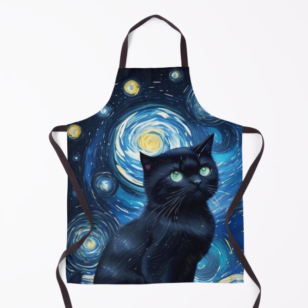 Item preview, Van gogh Starry Night Black Cat designed and sold by Vangoholic.