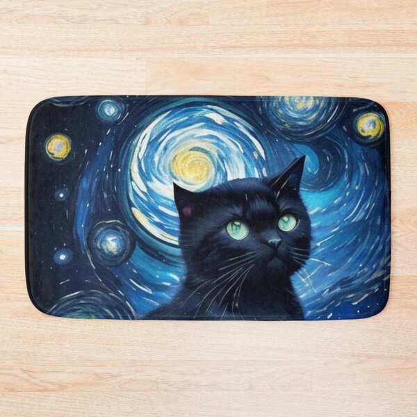Item preview, Van gogh Starry Night Black Cat designed and sold by Vangoholic.