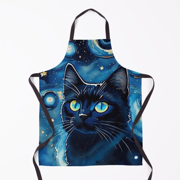 Item preview, Van gogh Starry Night Black Cat designed and sold by Vangoholic.