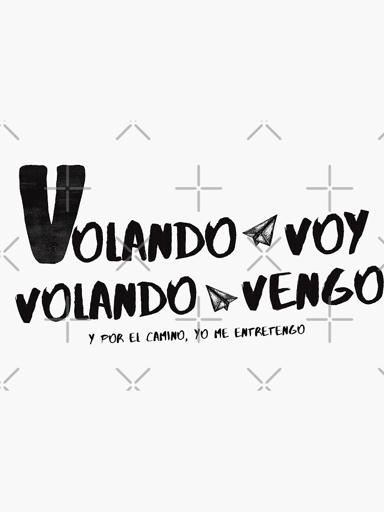 Pegatina con la obra «Canción español: Volando voy, flamenco