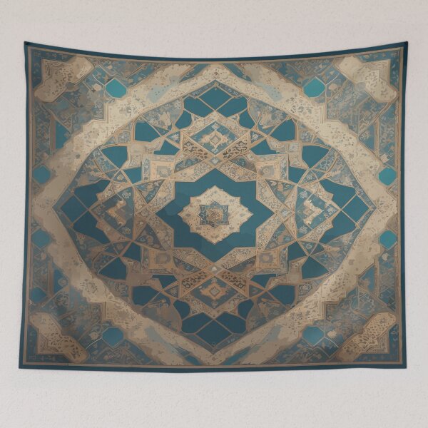 Item preview, Geometric Masterpiece: Vintage-style Persian Rug Inspired Digital Art designed and sold by AFUNARTZ.