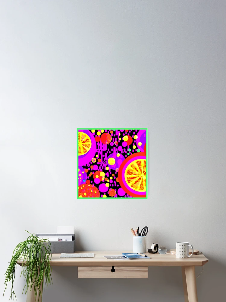Thumbnail 2 of 3, Poster, Colorful Fruits Pattern designed and sold by Health And Fitness Posts e-Store.