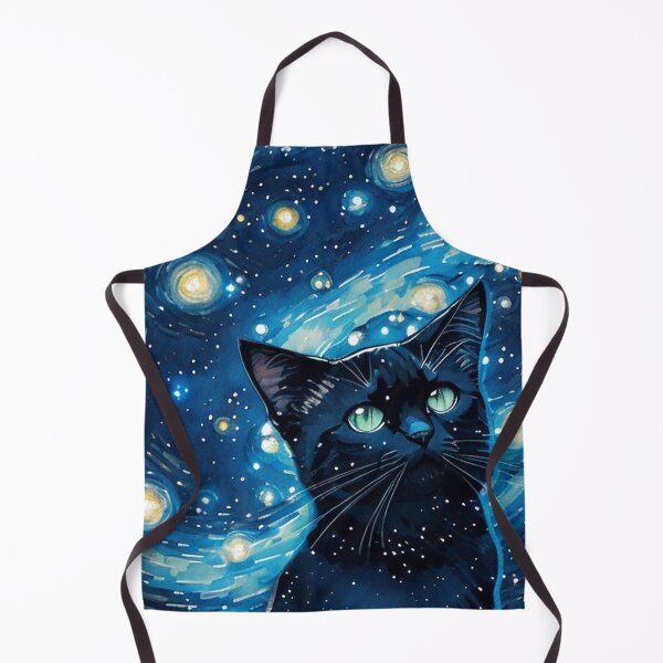 Item preview, Van gogh Starry Night Black Cat designed and sold by Vangoholic.