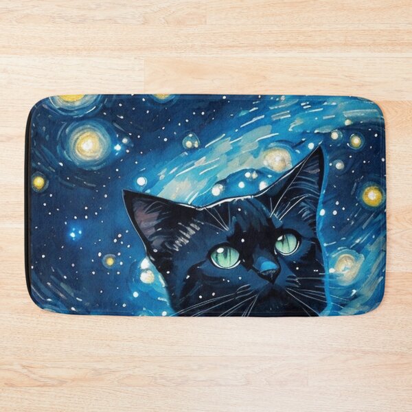 Item preview, Van gogh Starry Night Black Cat designed and sold by Vangoholic.