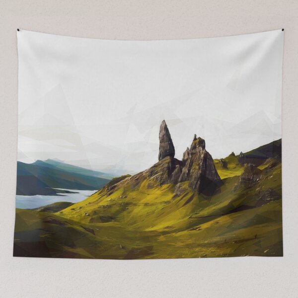 Item preview, The Storr, Staffin Isle of Skye. Image created using geometric shapes designed and sold by EdgyEdgeArt.