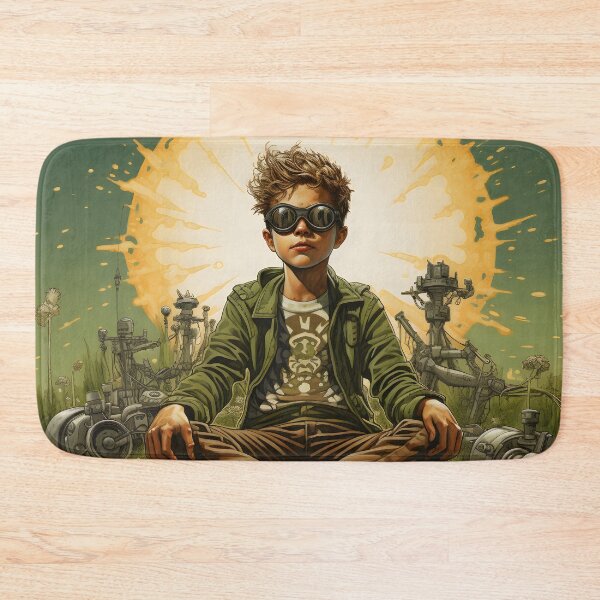 Item preview, A boy in a post-apocalyptic world designed and sold by Art Happens.