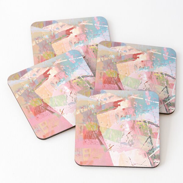 Item preview, Abstract Art Digital Modern Digital Square Pastel Colors Network Intricacy designed and sold by InfinityDsigns.