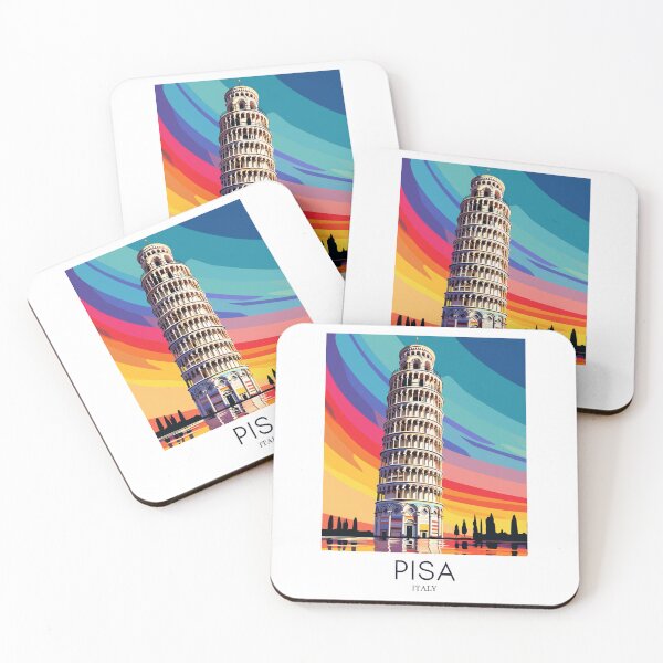 Item preview, A Pop Art Travel Print of Pisa - Italy designed and sold by StudioRedKoala.