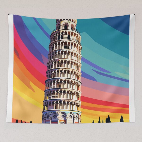 Item preview, A Pop Art Travel Print of Pisa - Italy designed and sold by StudioRedKoala.