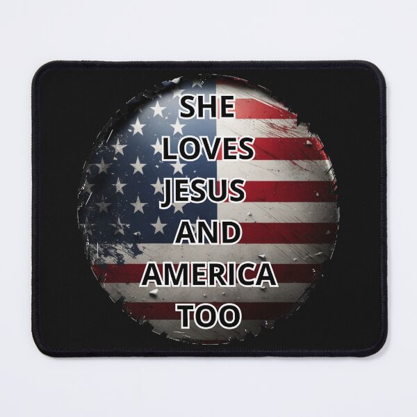 Item preview, She Loves Jesus And America Too God Christian 4th Of July designed and sold by ArtisShops.