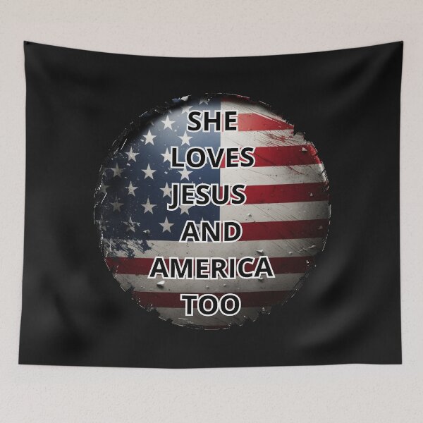 Item preview, She Loves Jesus And America Too God Christian 4th Of July designed and sold by ArtisShops.