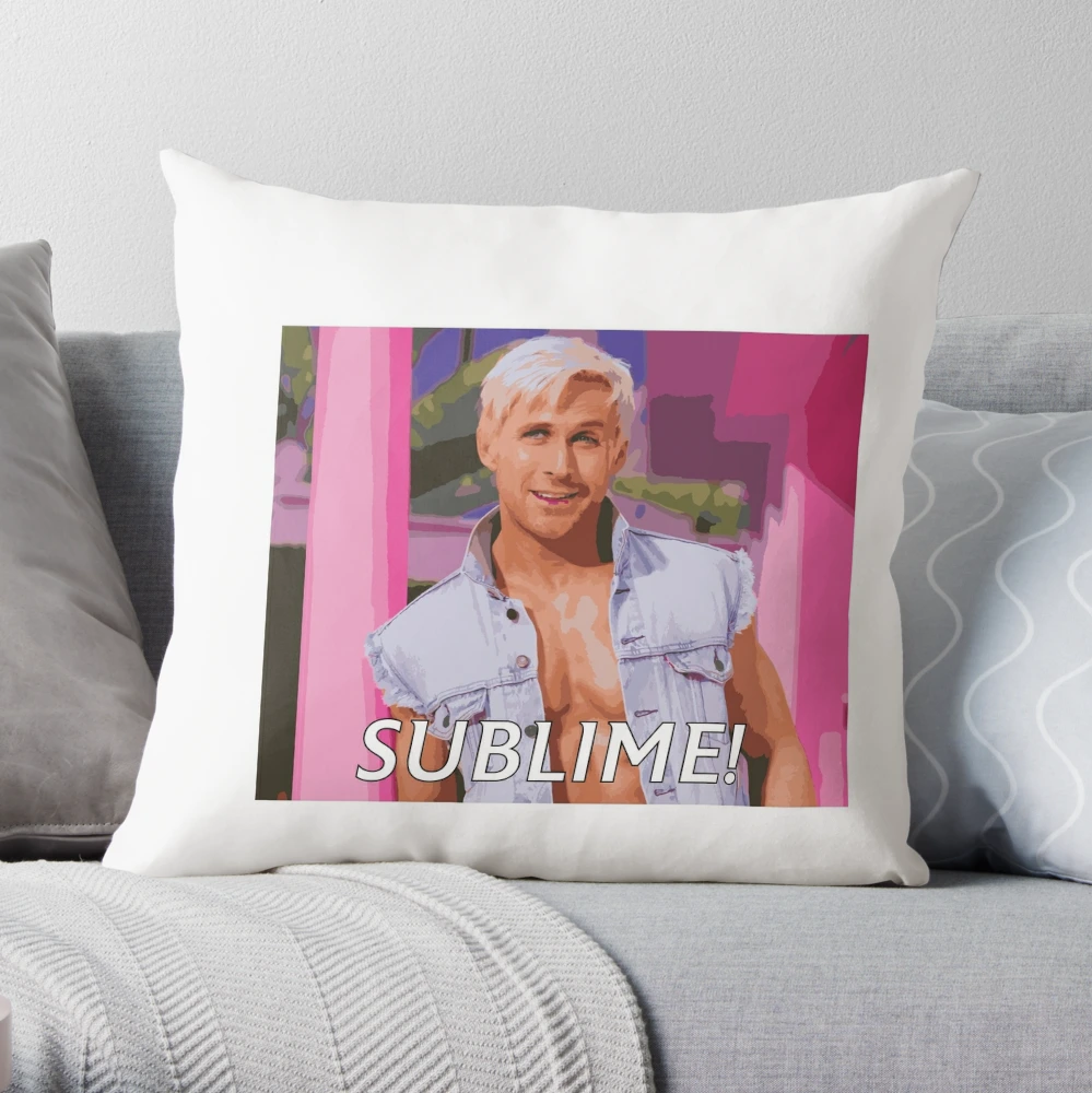 ryan gosling ken Throw Pillow for Sale by Flowerybliss