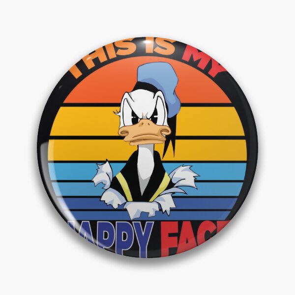 Item preview, Donald Duck Angry Grumpy This is My Happy Face 	 	 designed and sold by mnukkxstb97.