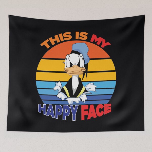 Item preview, Donald Duck Angry Grumpy This is My Happy Face 	 	 designed and sold by mnukkxstb97.