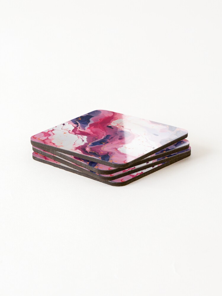 Thumbnail 4 of 5, Coasters (Set of 4), Marble Stone Pattern 20 designed and sold by DigitalPatternx.