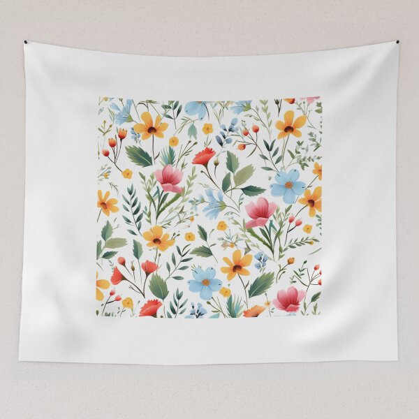 Item preview, Pretty colourful flowers pattern designed and sold by SmileshareShop.