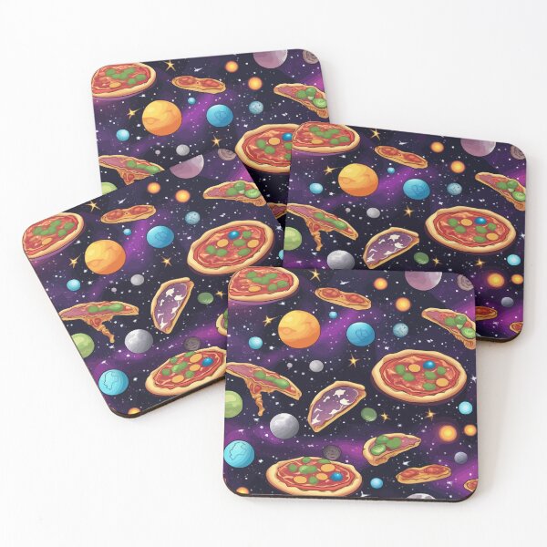 Item preview, Galactic deliciousness pizza pattern designed and sold by RidaSalArt.