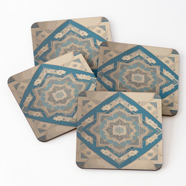Item preview, Geometric Masterpiece: Vintage-style Persian Rug Inspired Digital Art designed and sold by AFUNARTZ.