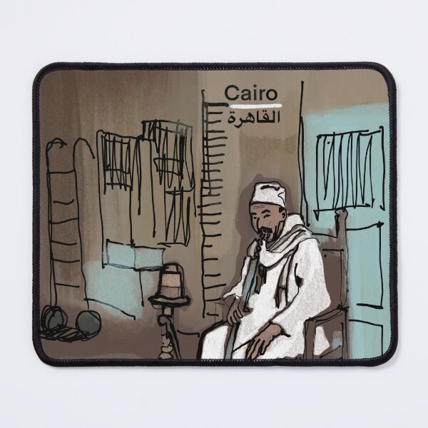 Item preview, Cairo: shisha man- dark background designed and sold by OlgaMundi.