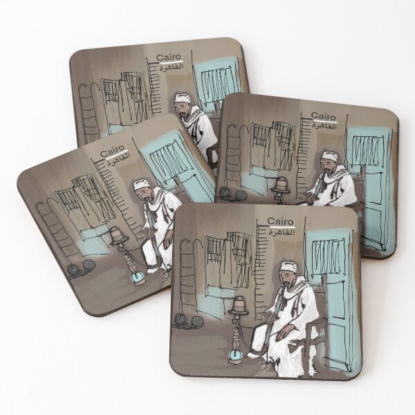 Item preview, Cairo: shisha man- dark background designed and sold by OlgaMundi.