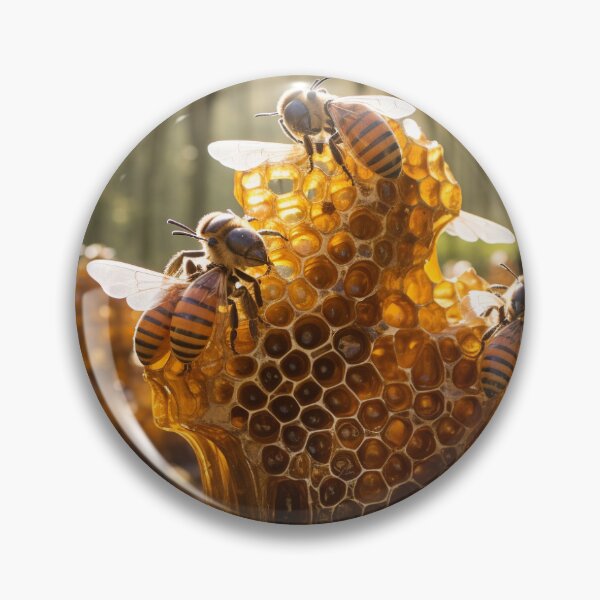 Item preview, Honeycomb with bees designed and sold by GetLitByRebecca.