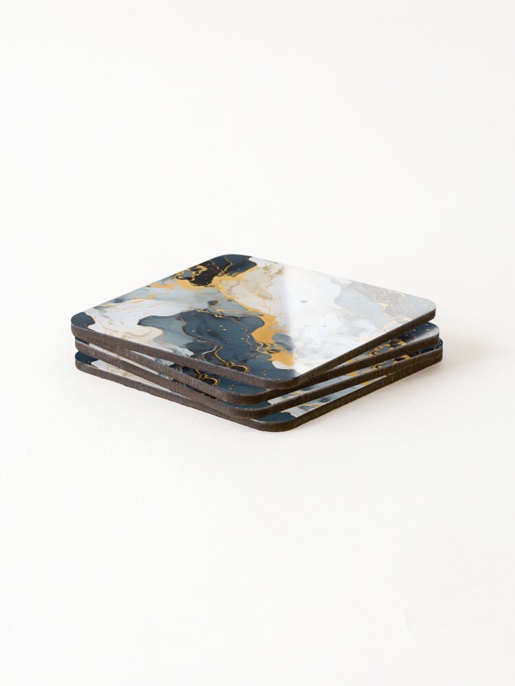 Thumbnail 4 of 5, Coasters (Set of 4), Marble Stone Pattern 21 designed and sold by DigitalPatternx.
