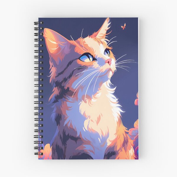 Item preview, Nighttime Whiskers: Nocturnal Cat with Butterflies designed and sold by EmeraldeaArt.