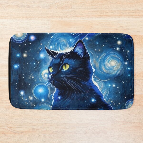 Item preview, Van gogh Starry Night Black Cat designed and sold by Vangoholic.