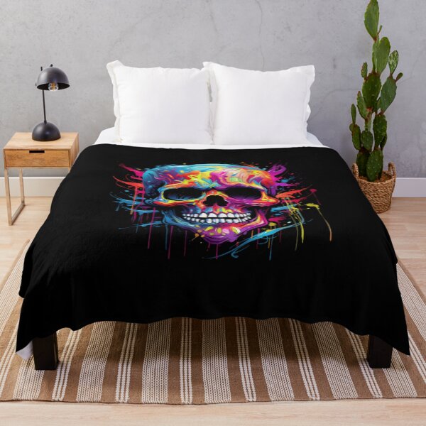 Item preview, Colorful beautiful artistic skull designed and sold by Sixcom.