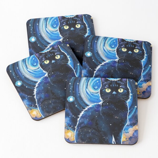 Artikelvorschau, Van Gogh Sternennacht Schwarze Katze entworfen und verkauft von Vangoholic.