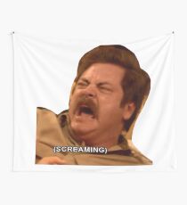 Ron Swanson Parks And Rec Angry Wall Tapestry