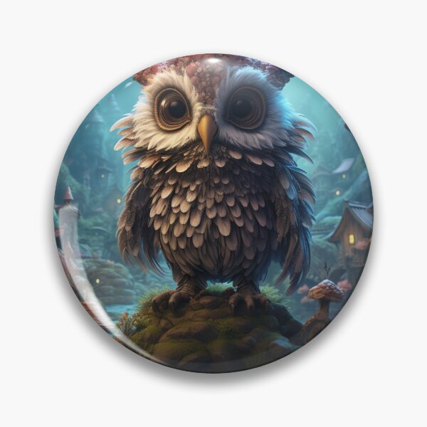 Item preview, Owl in enchanted village designed and sold by GetLitByRebecca.