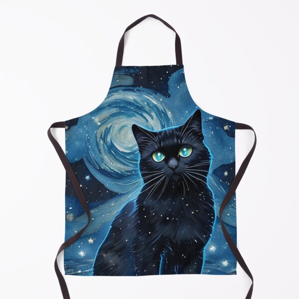 Item preview, Van gogh Starry Night Black Cat designed and sold by Vangoholic.