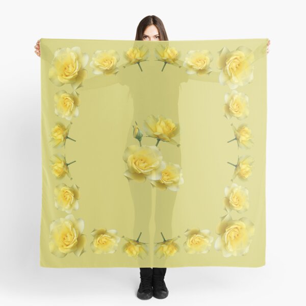 Yellow Rose Boquet Scarf
