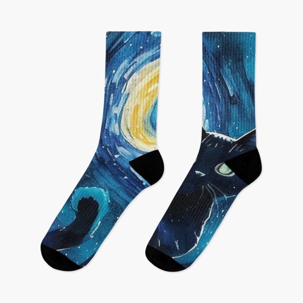 Item preview, Van gogh Starry Night Black Cat designed and sold by Vangoholic.