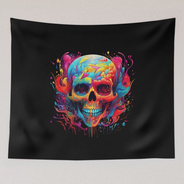 Item preview, Colorful skull beautiful artistic  designed and sold by Sixcom.