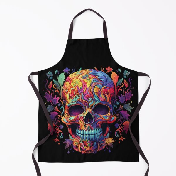 Item preview, Colorful skull beautiful artistic flowers designed and sold by Sixcom.