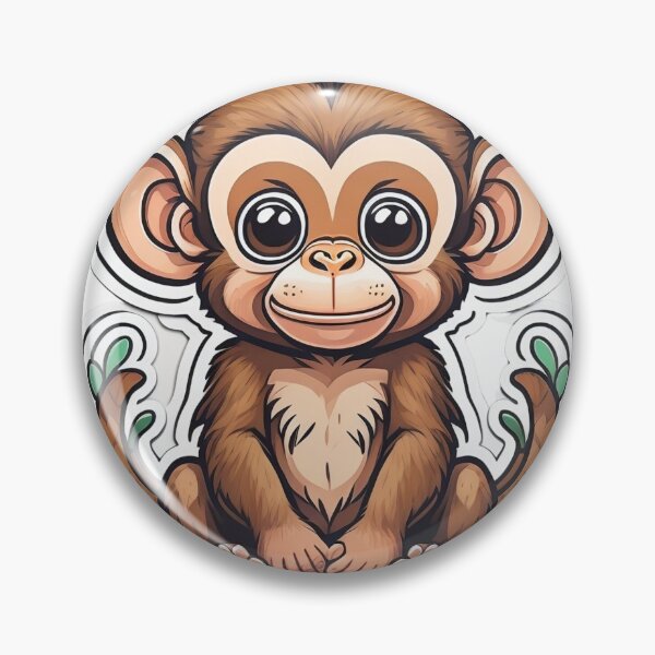 Item preview, Adorable Monkey Sticker Magnet Scrapbooking Journal Planner designed and sold by StickersAbound.