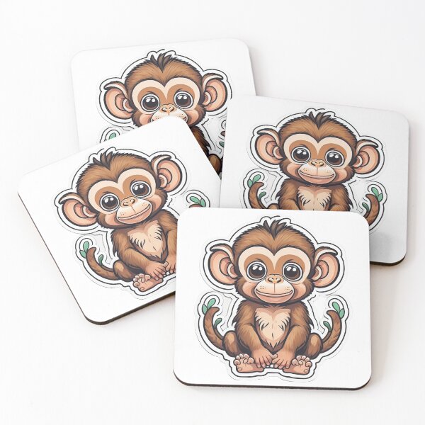 Item preview, Adorable Monkey Sticker Magnet Scrapbooking Journal Planner designed and sold by StickersAbound.